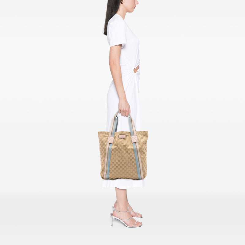 GG Canvas Web Tote - Image 7