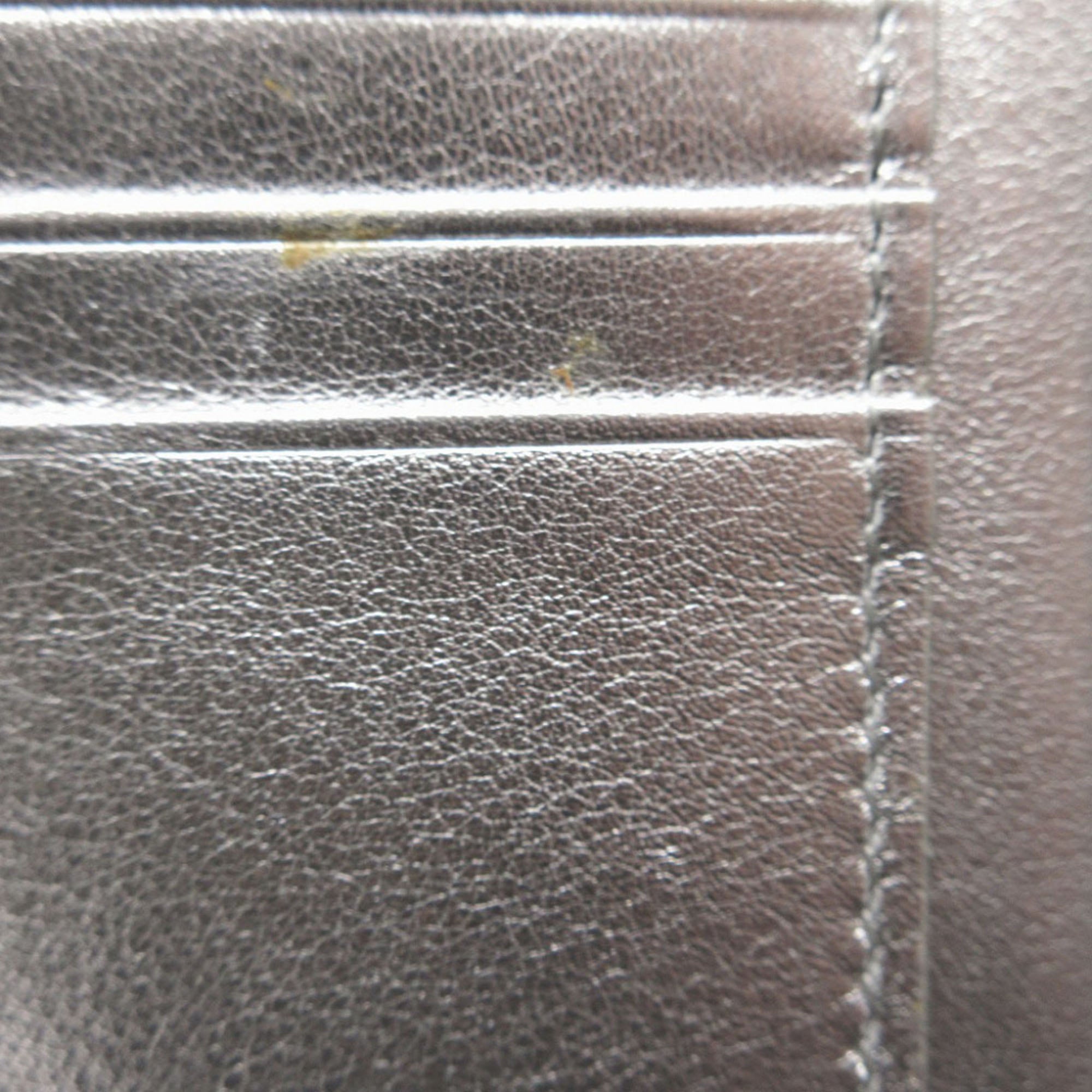 Metallic Leather Logo Bifold Compact Wallet - Image 6