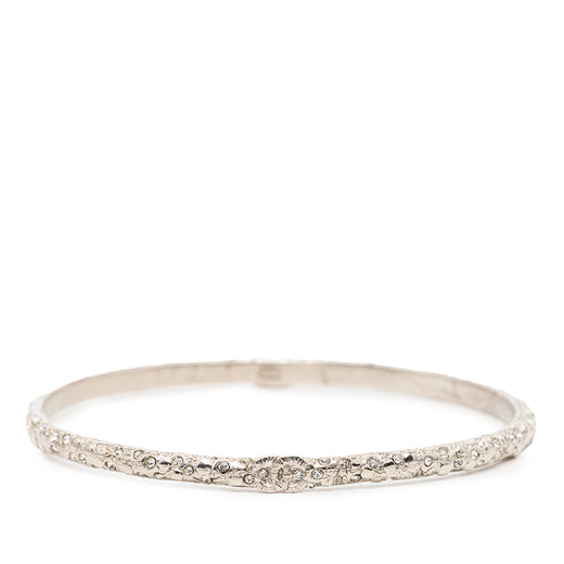 CC Silver Plated Strass Bangle - Image 1