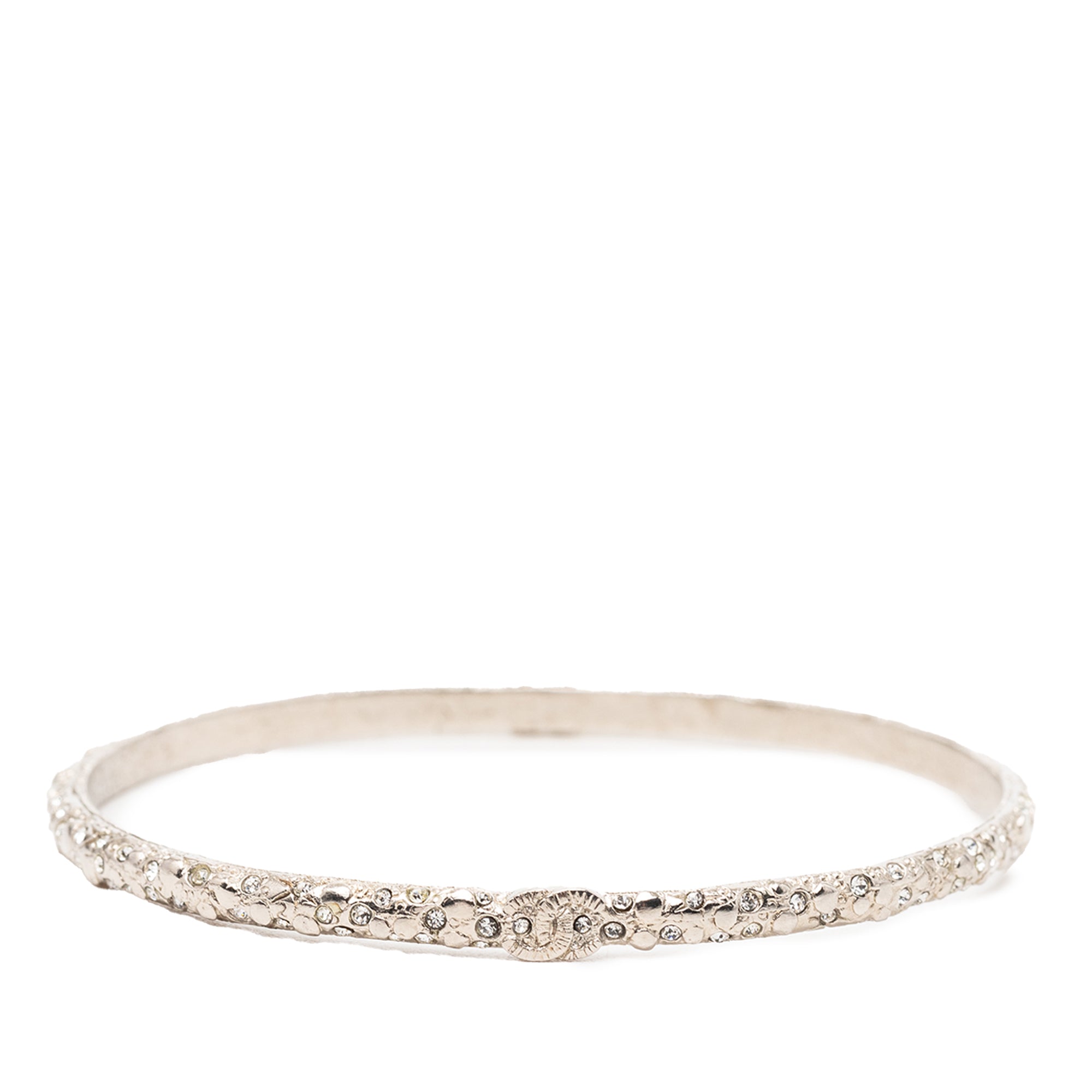 CC Silver Plated Strass Bangle - Image 3