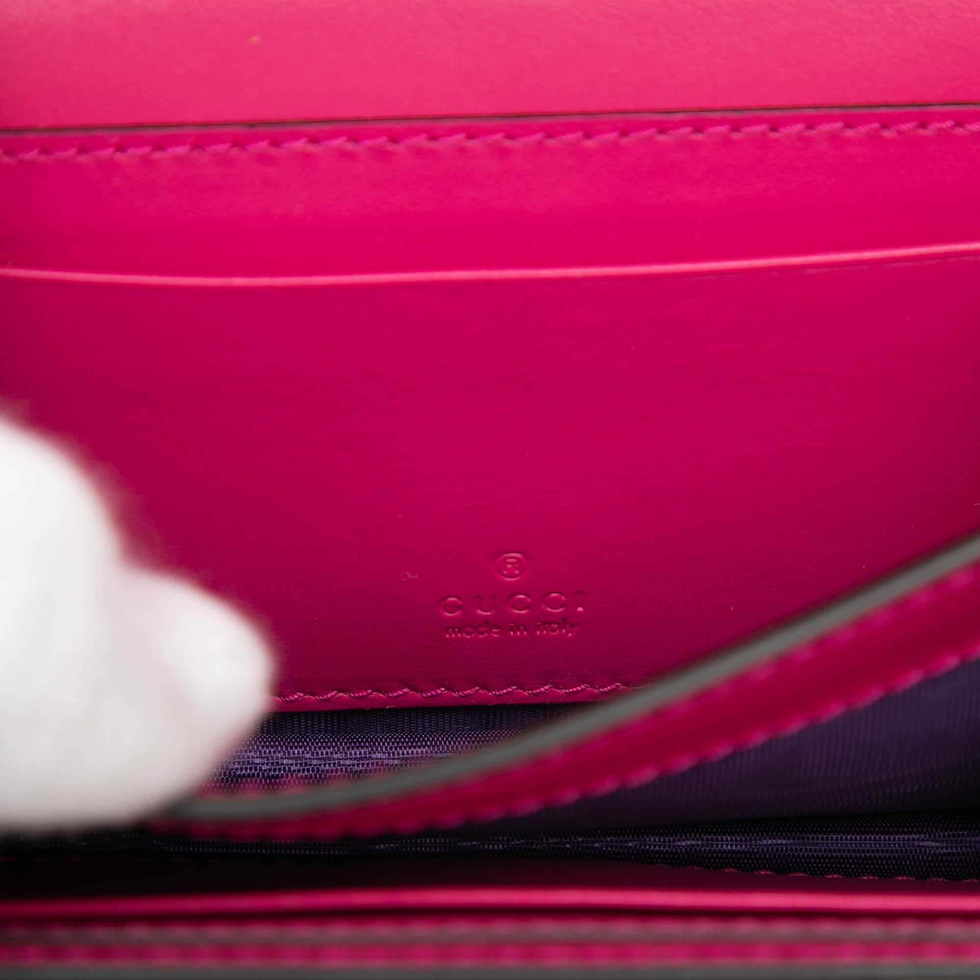 Mini GG Embossed Leather Satchel - Image 5