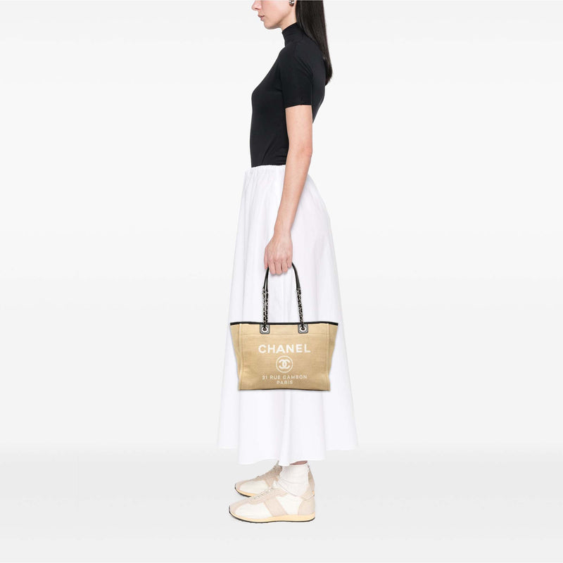 Small Canvas Deauville Tote - Image 7