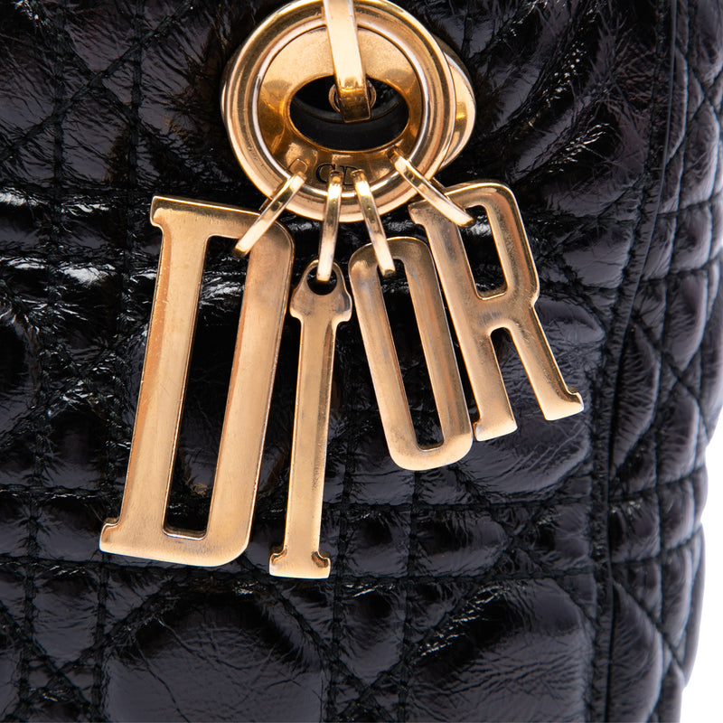 Small Crinkled Patent Cannage My ABCDior Lady Dior - Image 5