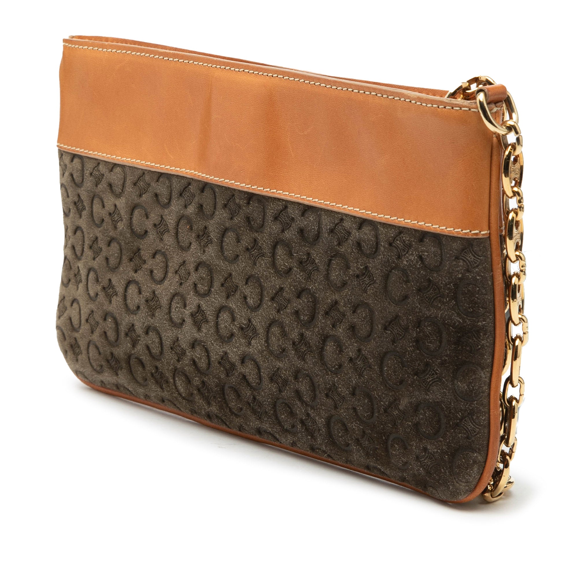C Macadam Suede Clutch On Chain - Image 2