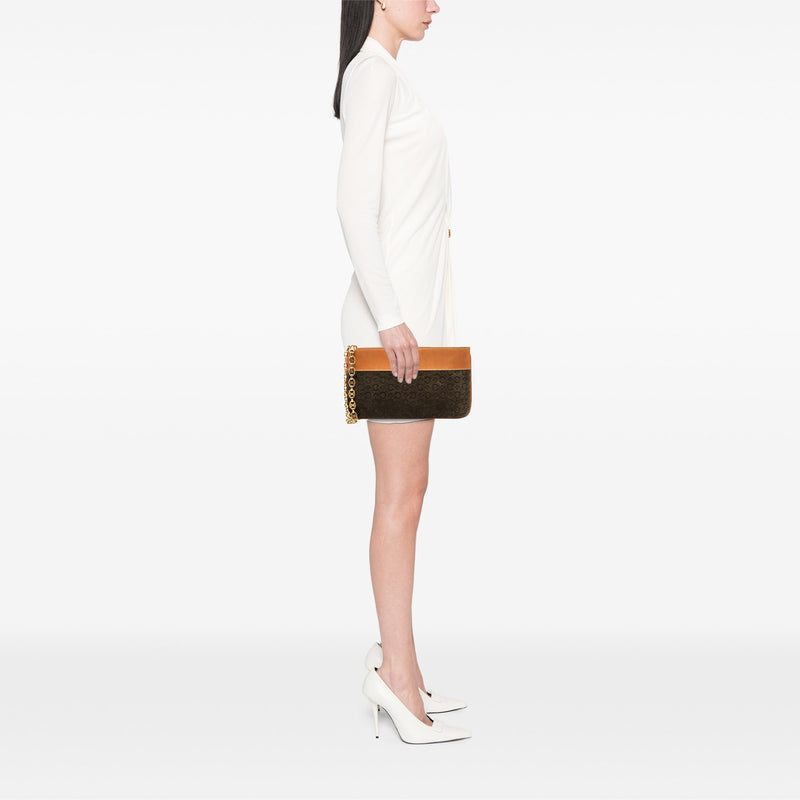 C Macadam Suede Clutch On Chain - Image 7