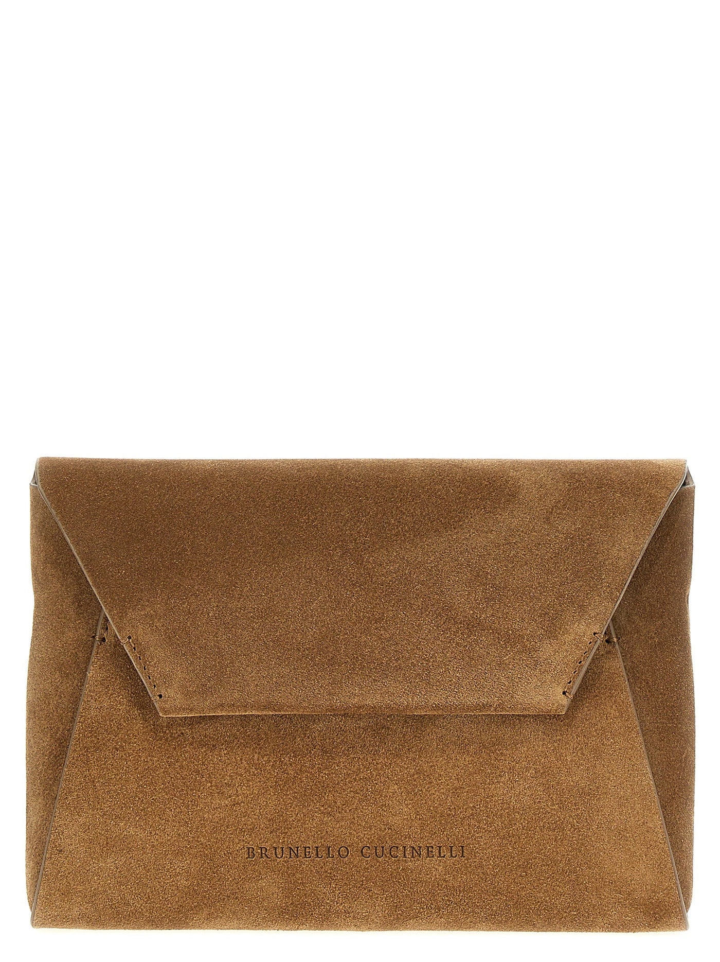Brunello Cucinelli Monile Clutch — Camel