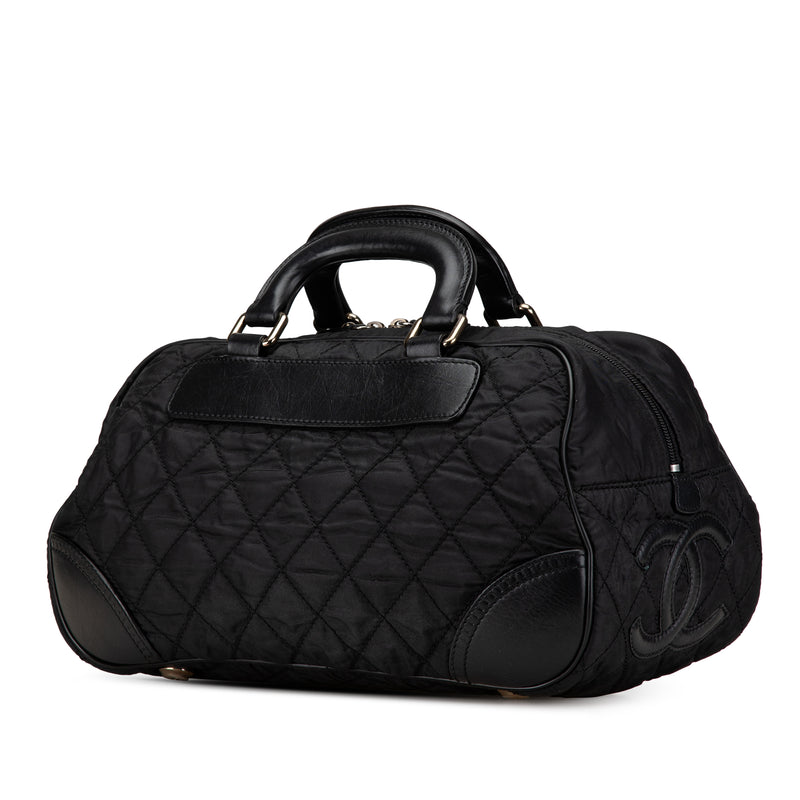 Paris New York Quilted Nylon Duffle Handbag - Image 2