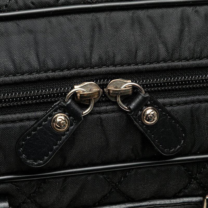 Paris New York Quilted Nylon Duffle Handbag - Image 8