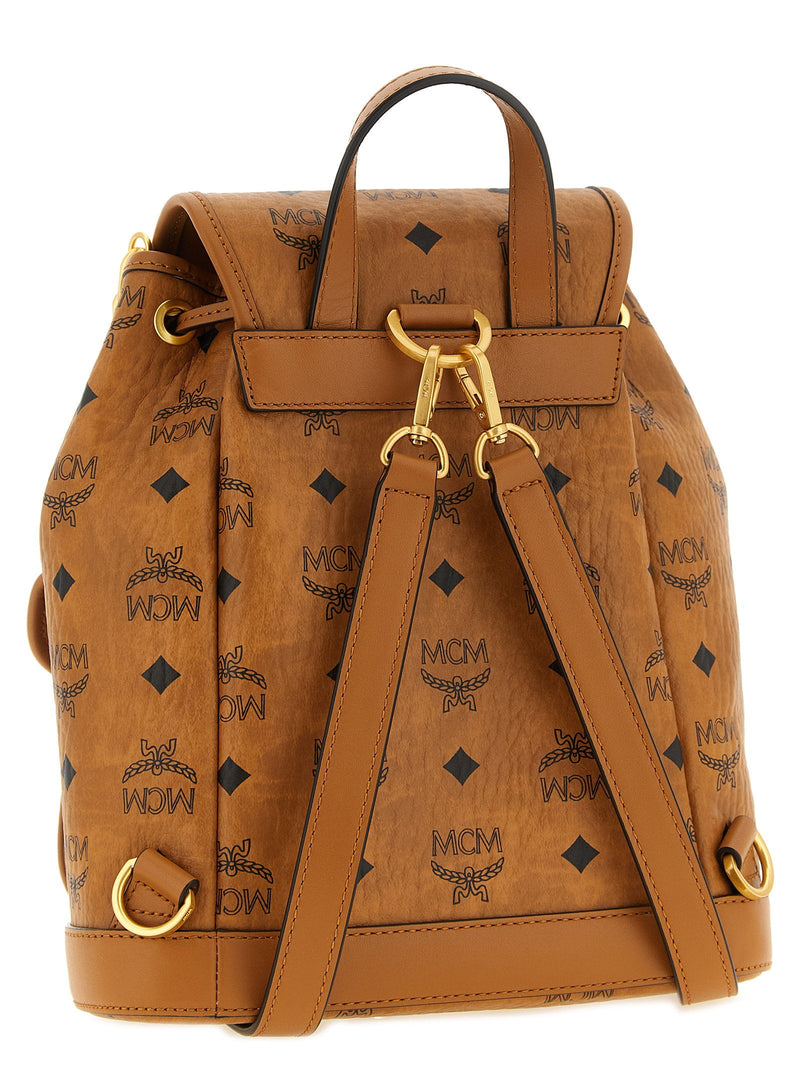 Mcm Aren Backpack — Cognac