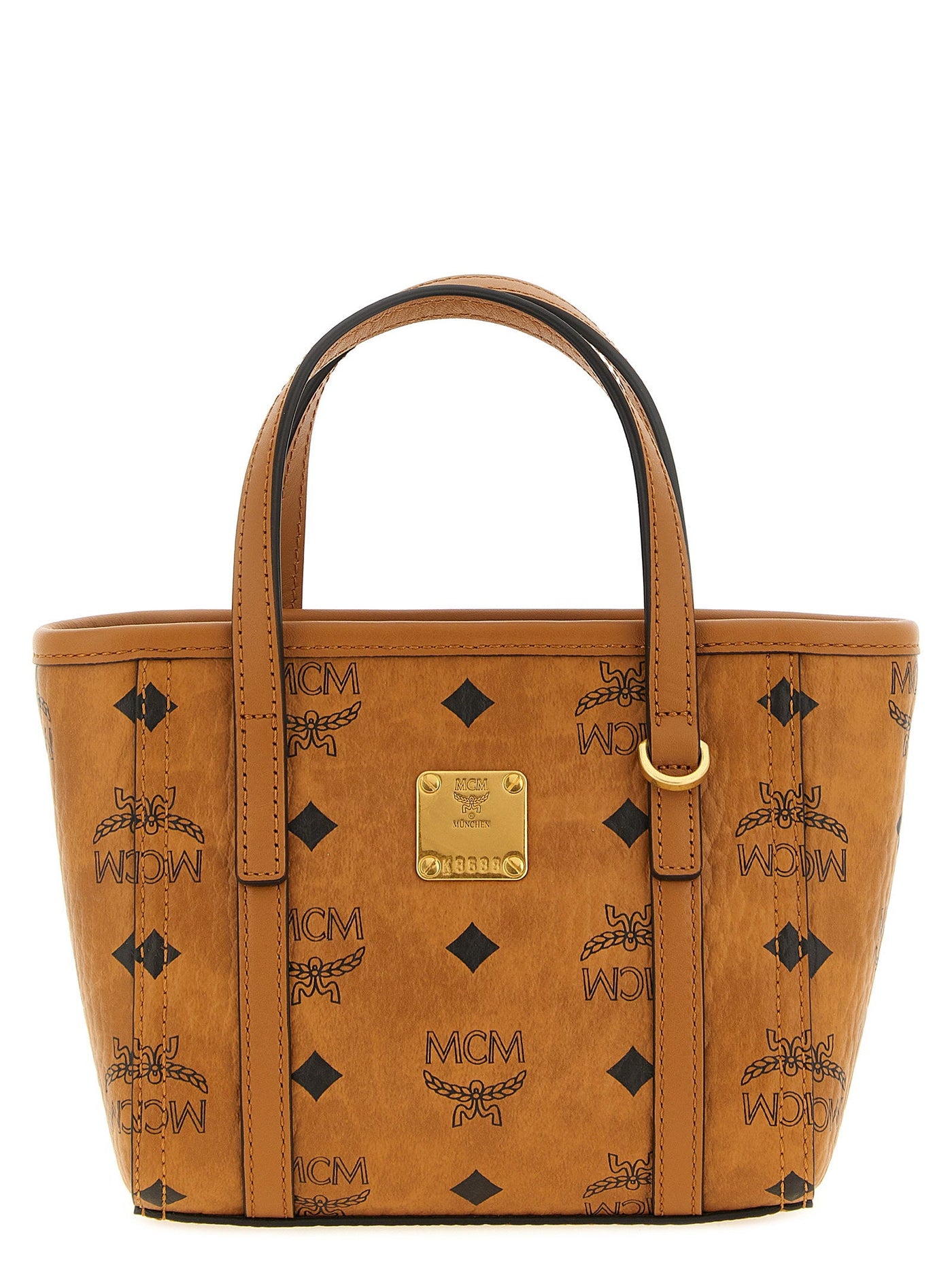 Mcm Top Handle Bag — Brown