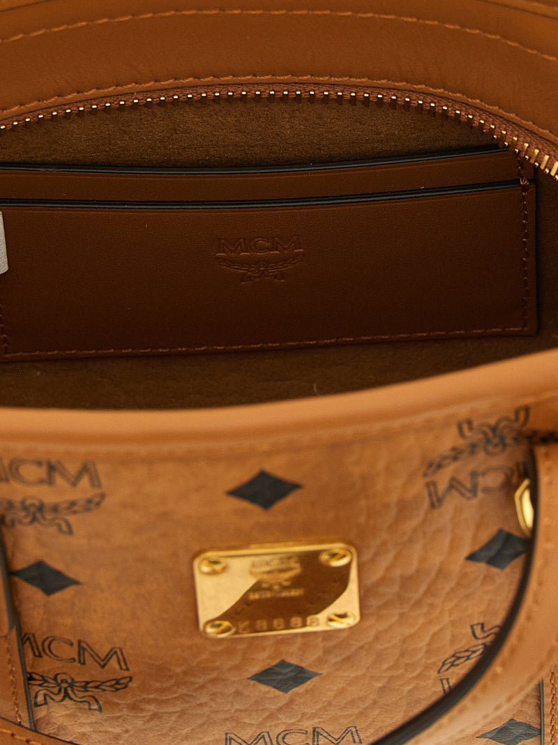 Mcm Top Handle Bag — Brown