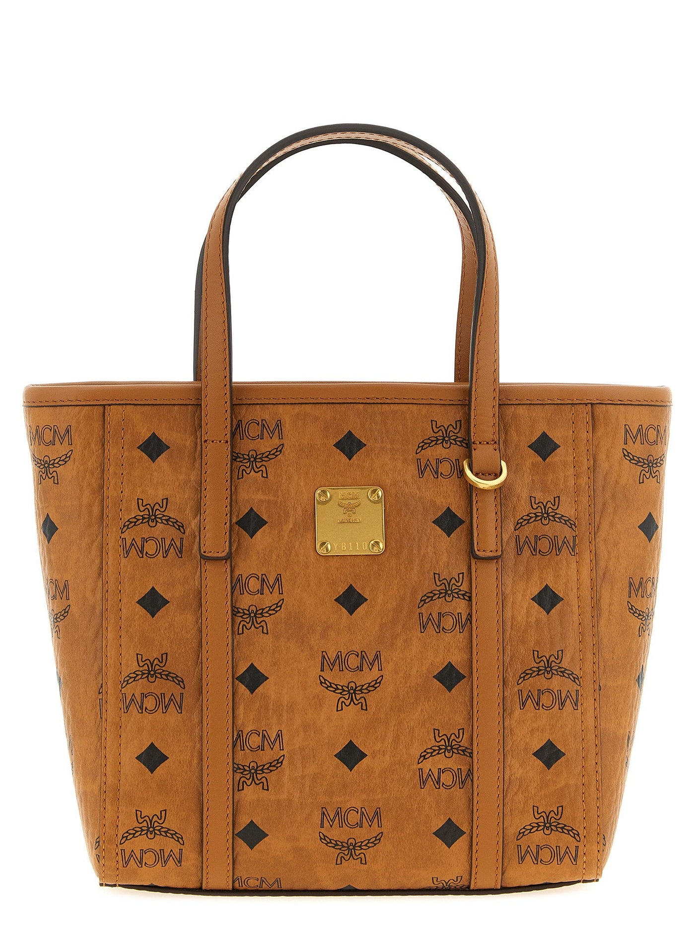 Mcm Toni Top Handle Bag — Tan