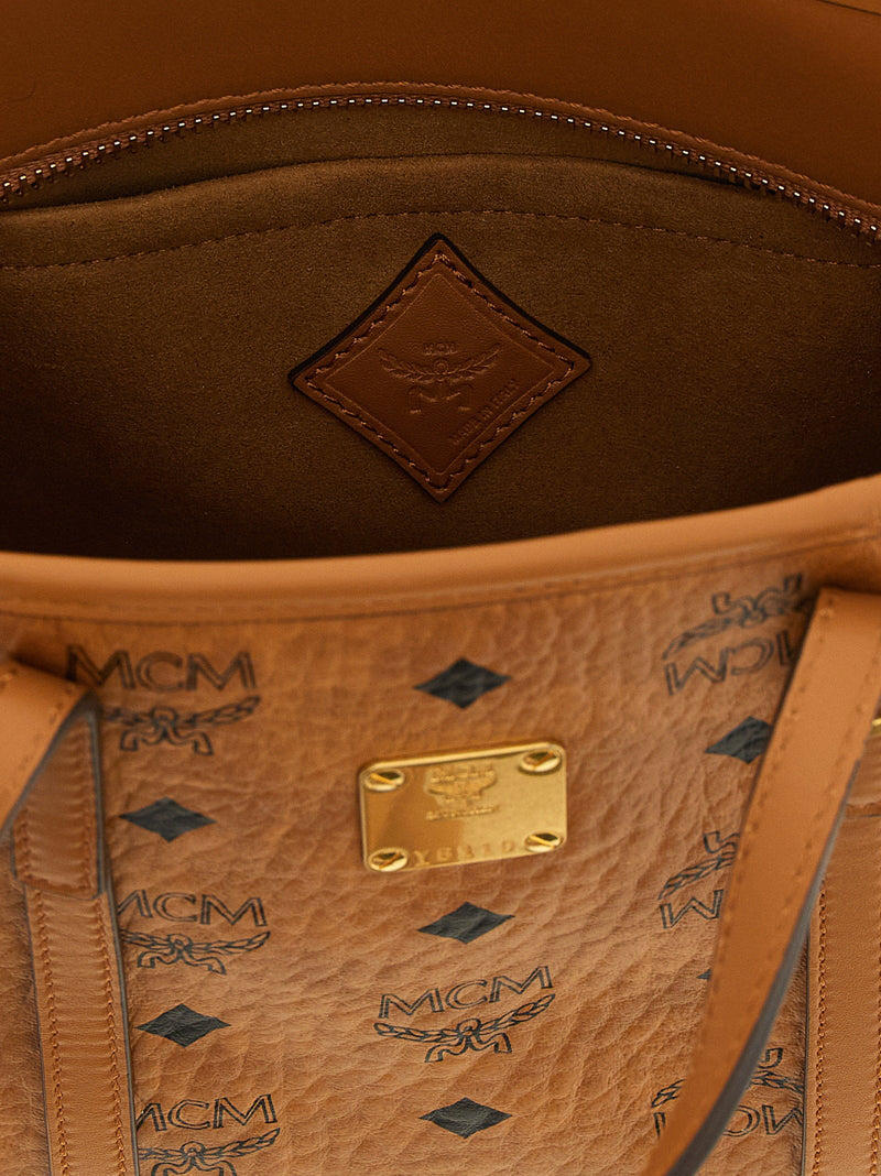 Mcm Toni Top Handle Bag — Tan