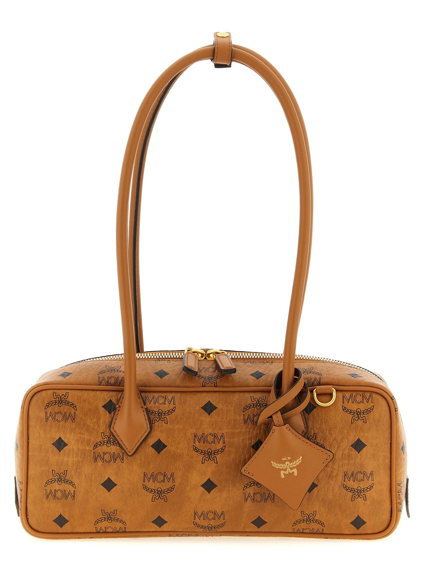 Mcm Aren Shoulder Bag — Cognac
