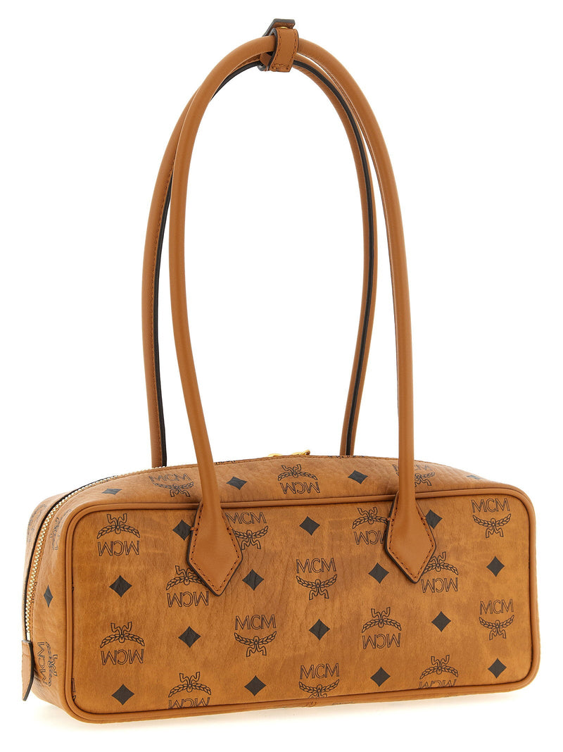 Mcm Aren Shoulder Bag — Cognac