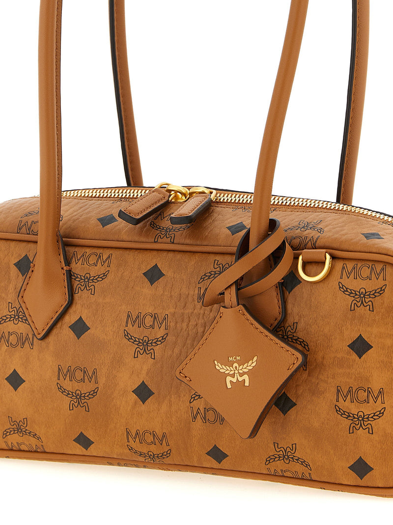 Mcm Aren Shoulder Bag — Cognac