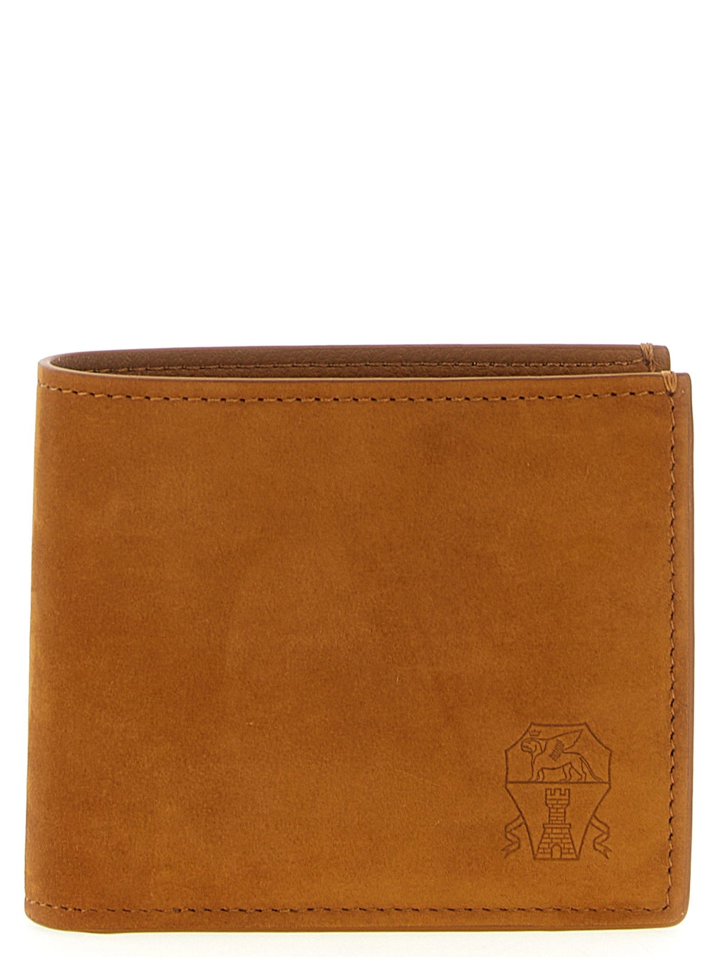 Brunello Cucinelli Nubuck Wallet — Camel