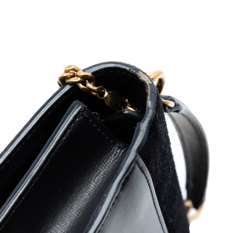 Medium Suede and Calfskin Monogram Sunset Top Handle Bag - Image 4