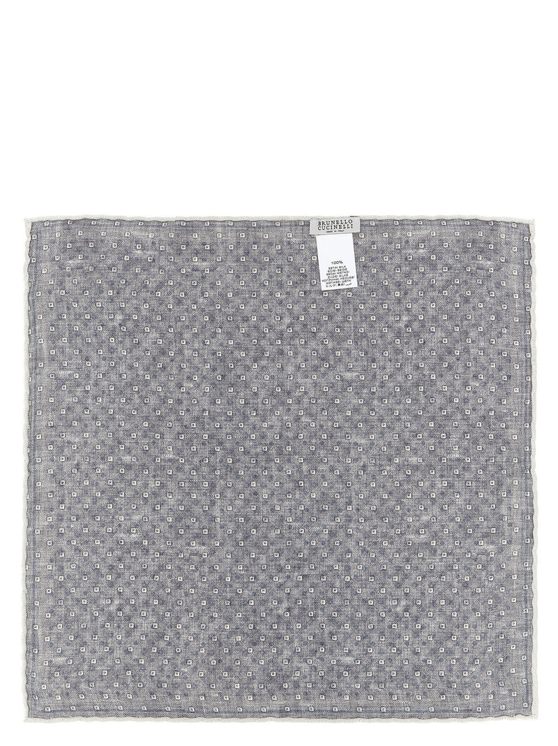 Brunello Cucinelli Silk Double-Face Scarf — Cream Scarfs