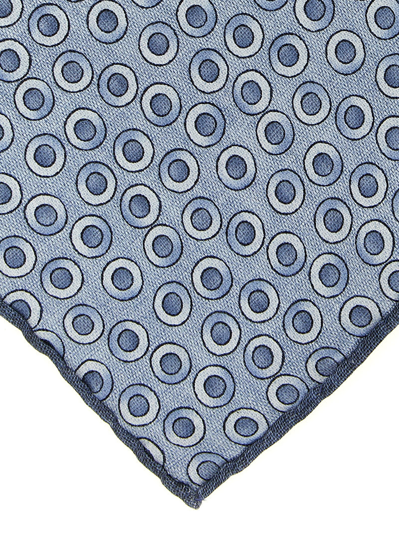 Brunello Cucinelli Polka Dot Silk Handkerchief — Blue Pure Accessory