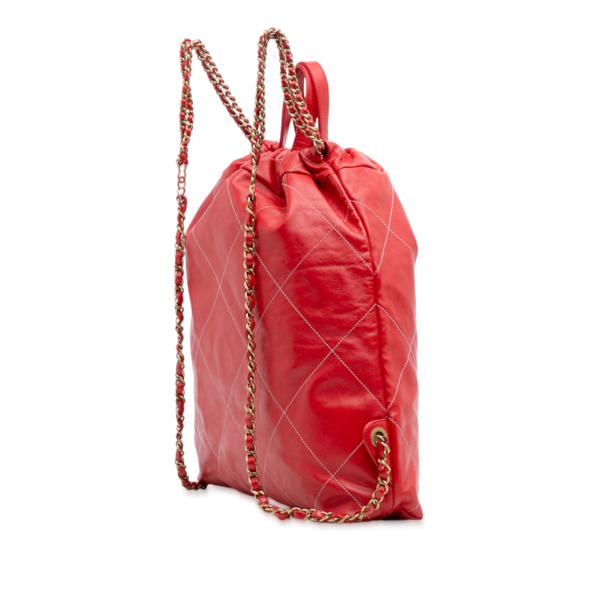 Large Shiny Quilted Calfskin 22 Backpack - Image 2