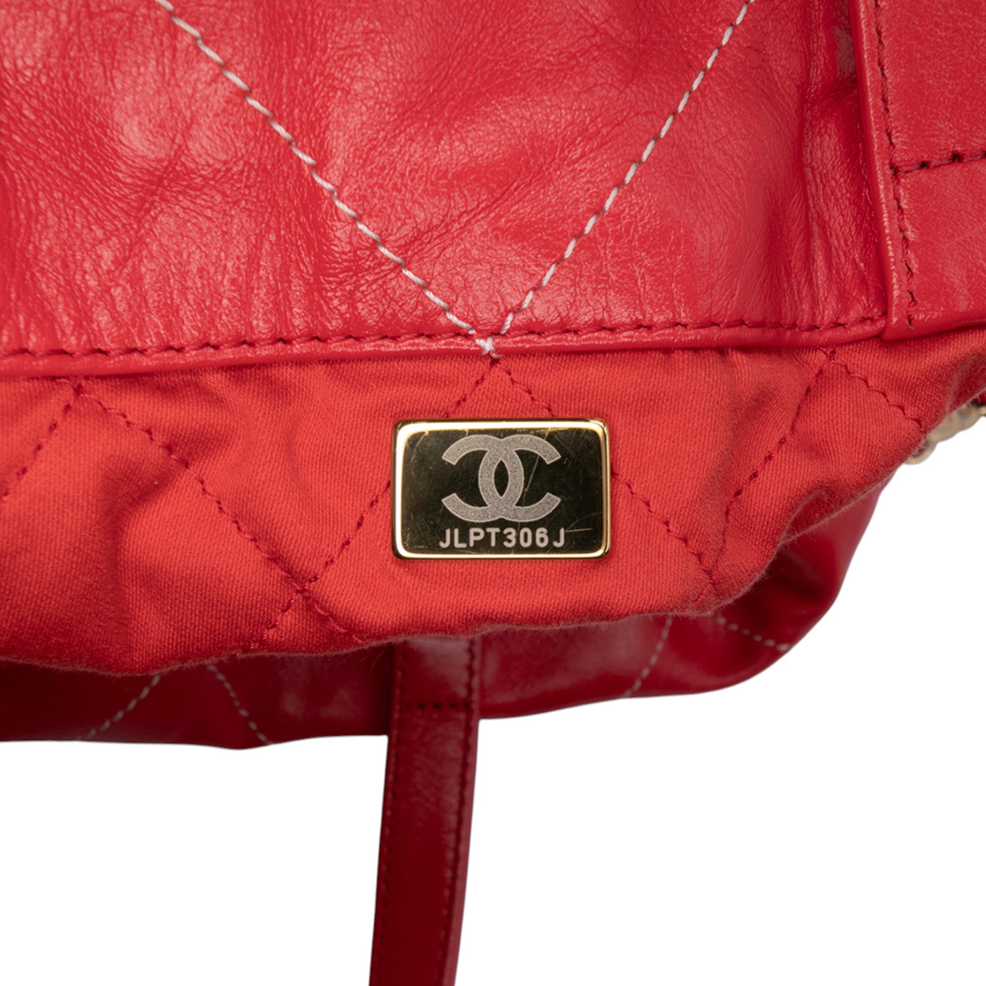 Large Shiny Quilted Calfskin 22 Backpack - Image 6