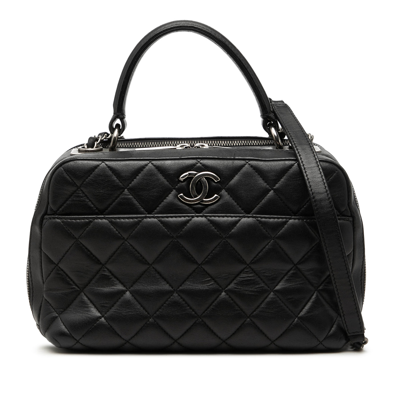 Medium Quilted Lambskin Trendy CC Bowling Bag - Image 1