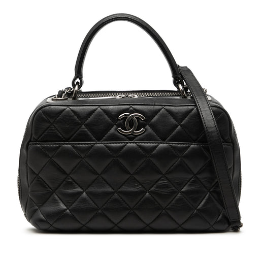 Medium Quilted Lambskin Trendy CC Bowling Bag - Image 1