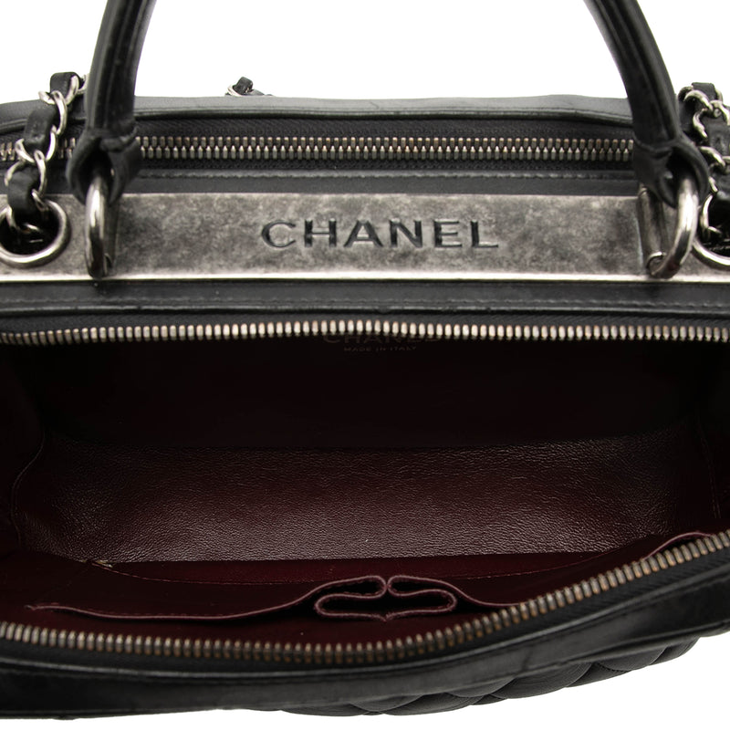 Medium Quilted Lambskin Trendy CC Bowling Bag - Image 4