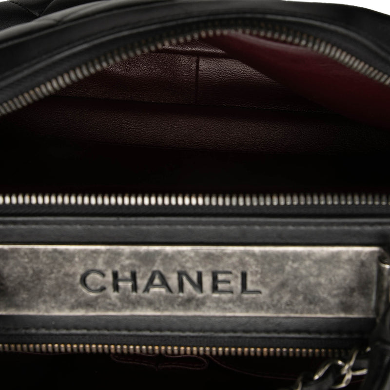 Medium Quilted Lambskin Trendy CC Bowling Bag - Image 7