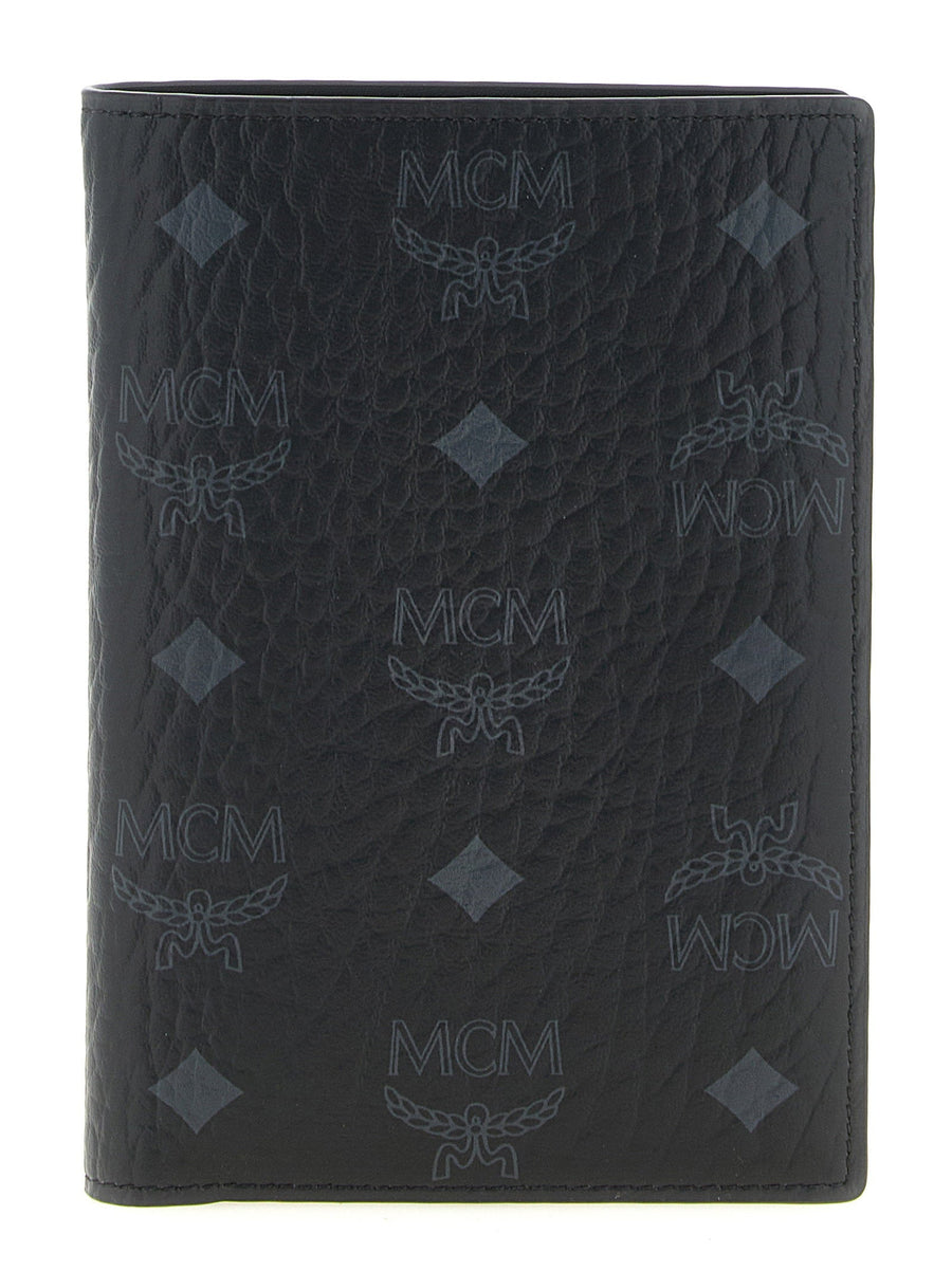 Mcm Ottomar Passport Holder — Black Card Cases