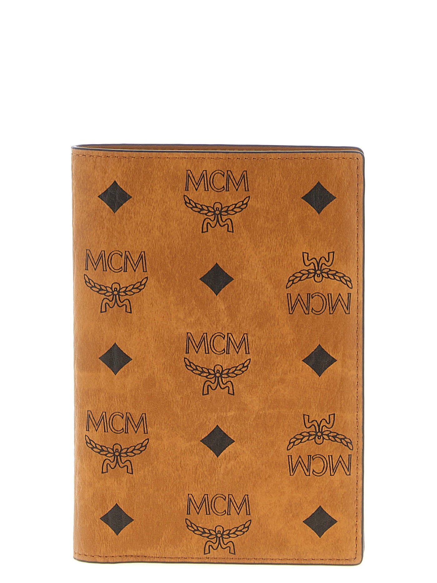 Mcm Ottomar Passport Holder — Cognac Visetos Monogram Canvas Travel Wallets
