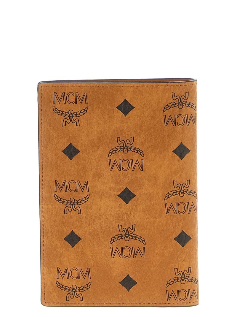 Mcm Ottomar Passport Holder — Cognac Visetos Monogram Canvas Travel Wallets