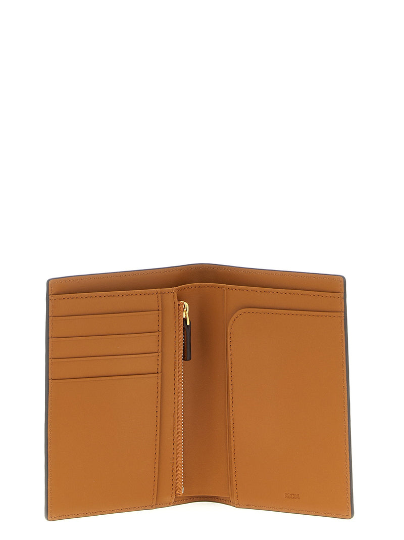 Mcm Ottomar Passport Holder — Cognac Visetos Monogram Canvas Travel Wallets