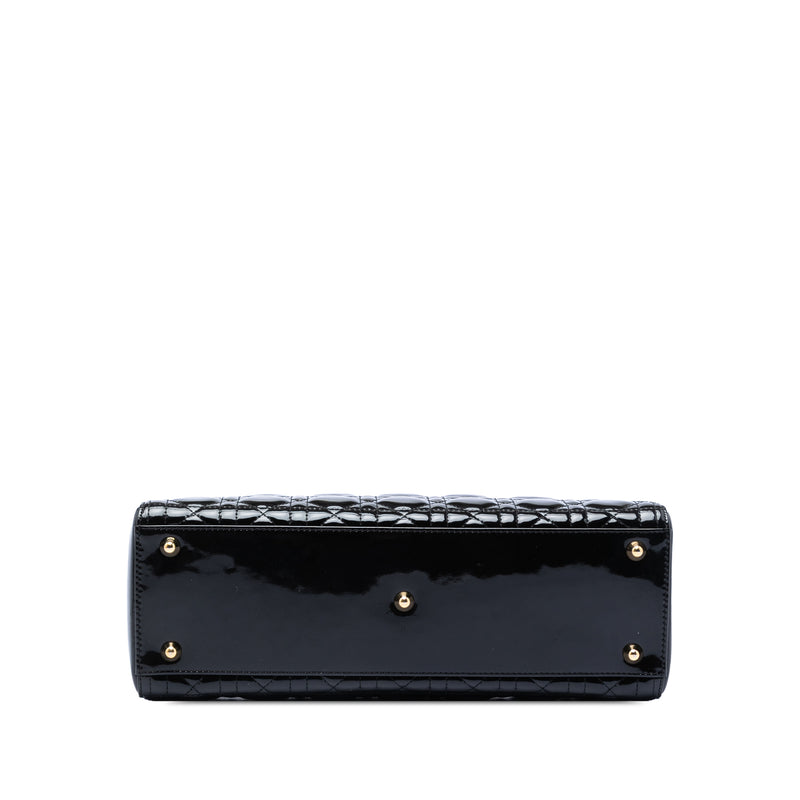Large Patent Cannage Lady Dior - Image 3