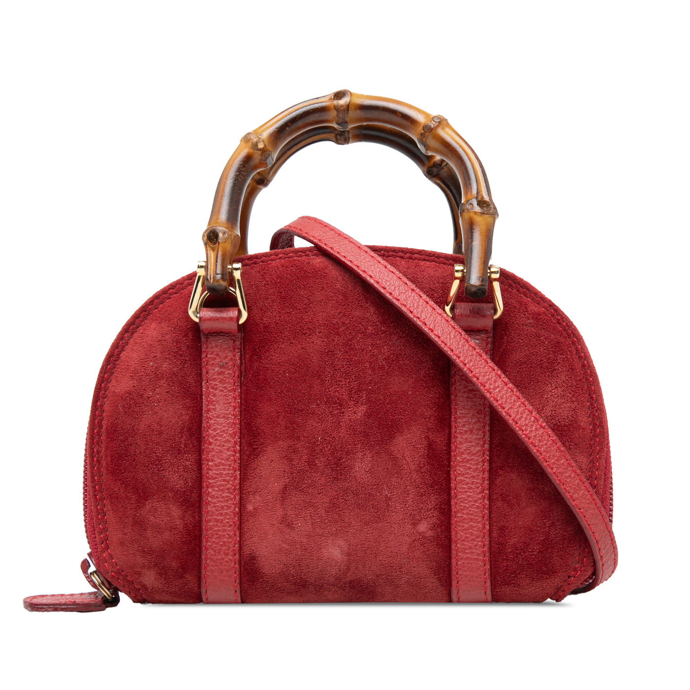 Mini Suede Bamboo Satchel - Image 1