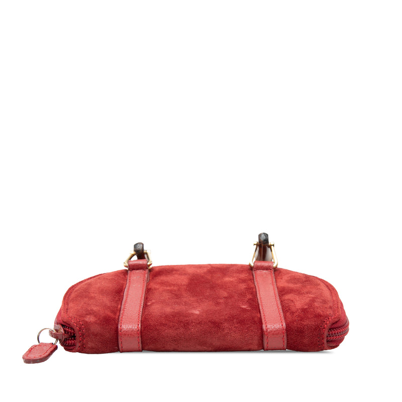 Mini Suede Bamboo Satchel - Image 3