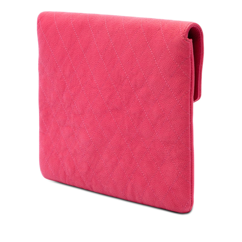 Paris Cuba Quilted Caviar Thread Around Envelope Clutch - Image 2