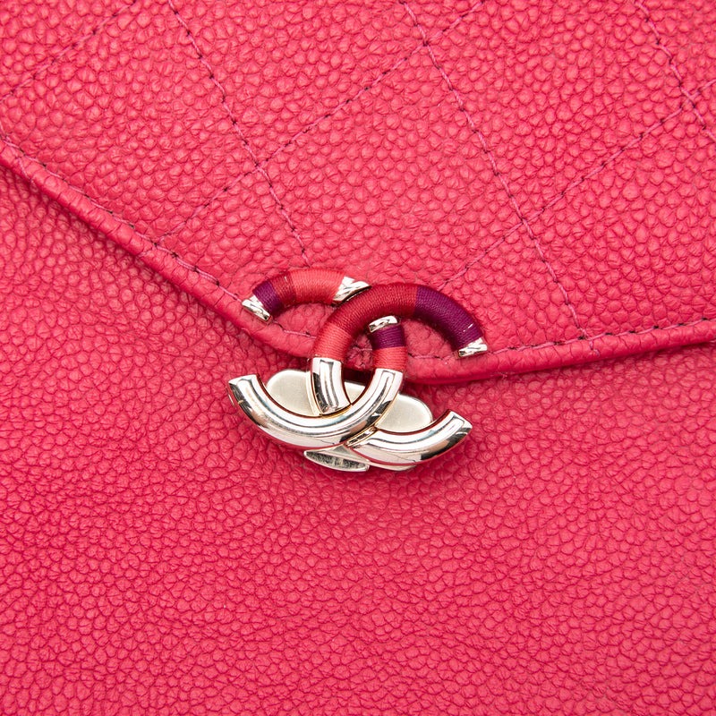 Paris Cuba Quilted Caviar Thread Around Envelope Clutch - Image 5