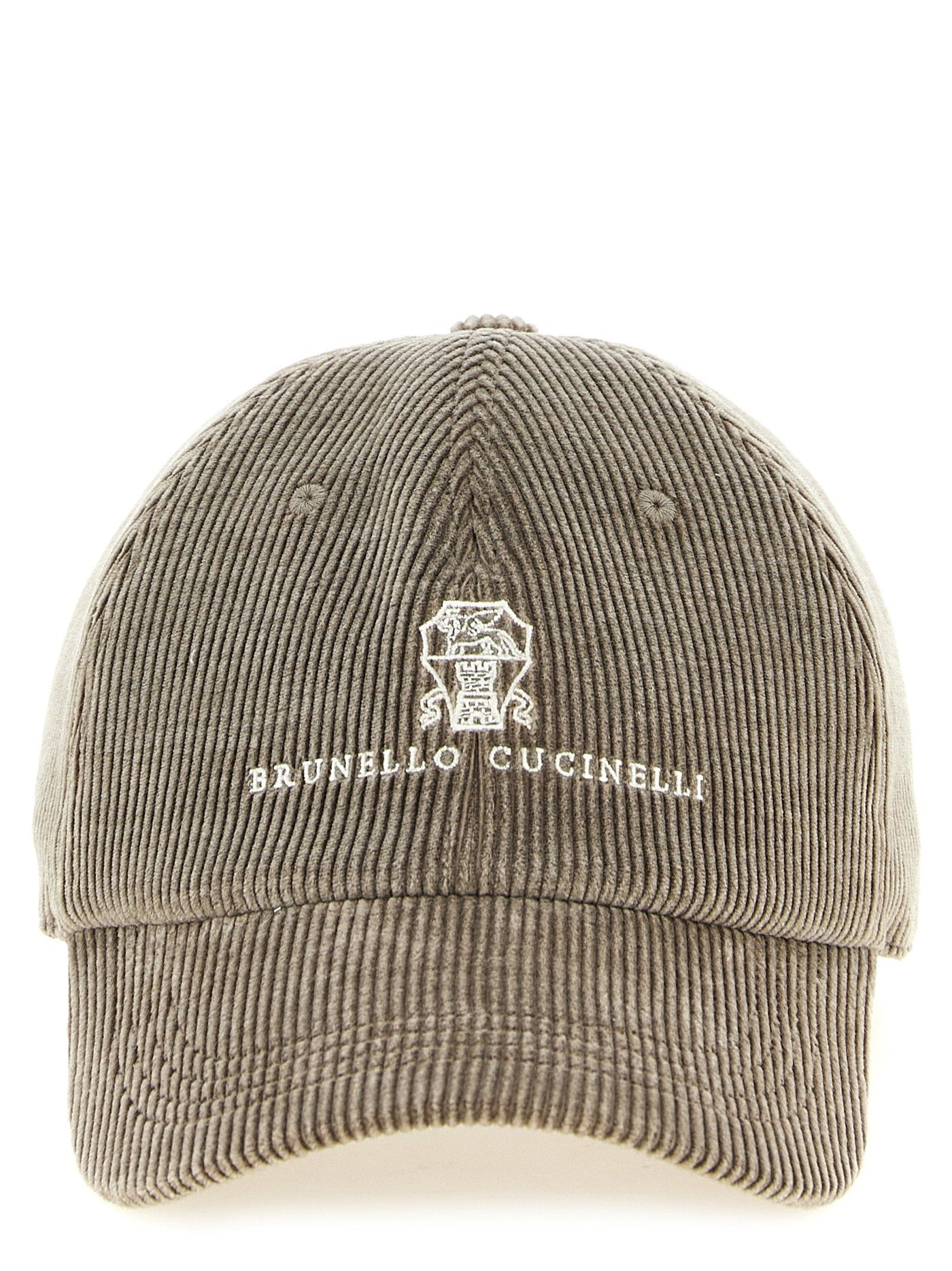 Brunello Cucinelli Cotton And Cashmere Corduroy Baseball Cap — Stone Caps