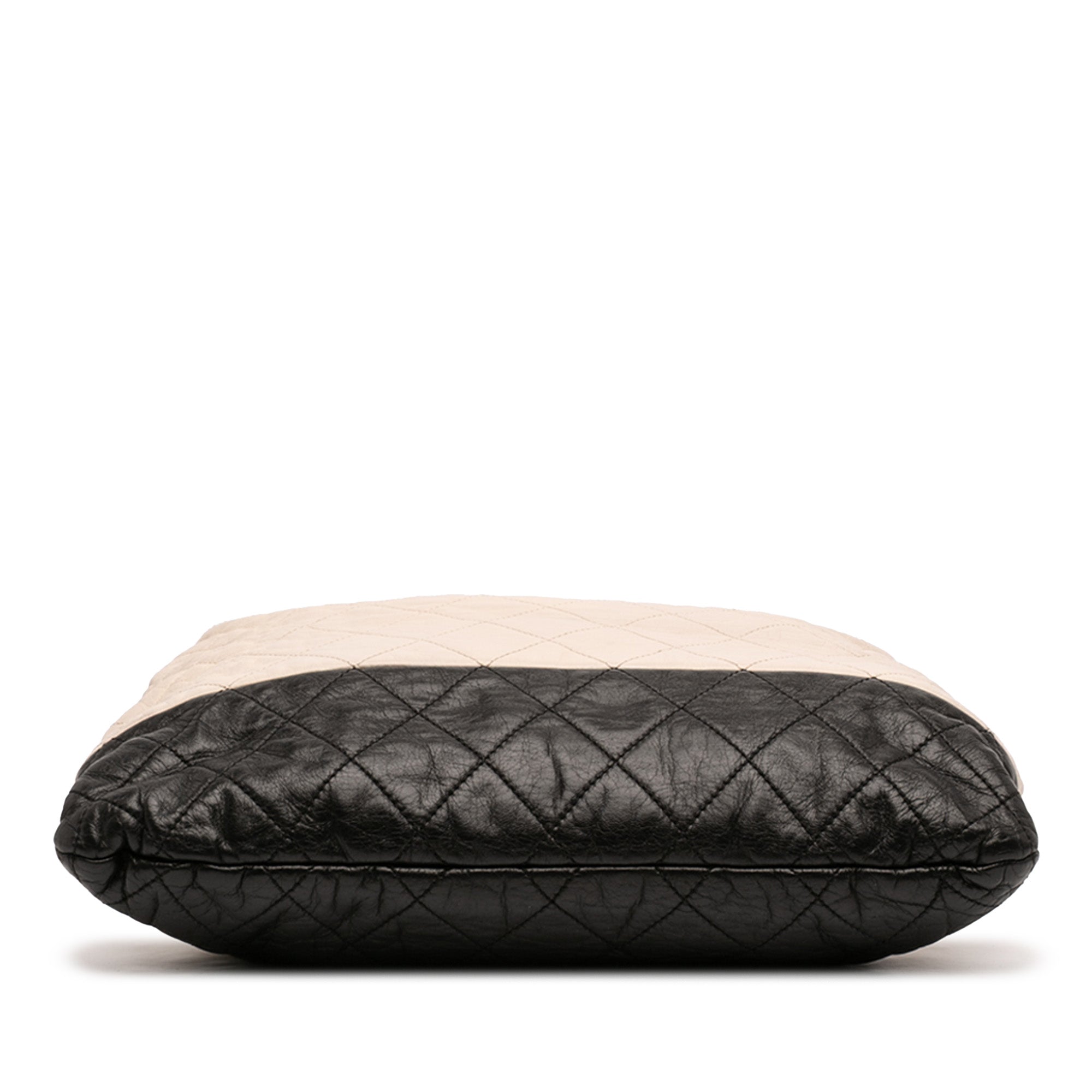 CC Bicolor Quilted Aged Calfskin Accordion Tote - Image 3