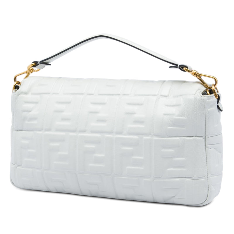 Large Zucca Embossed Leather Baguette Satchel - Image 2