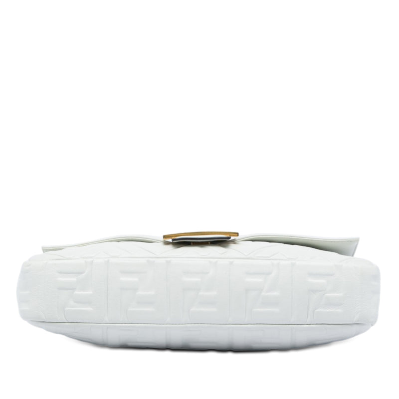 Large Zucca Embossed Leather Baguette Satchel - Image 3
