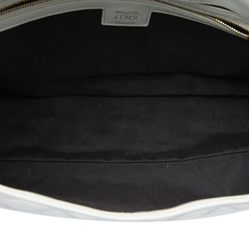 Large Zucca Embossed Leather Baguette Satchel - Image 4