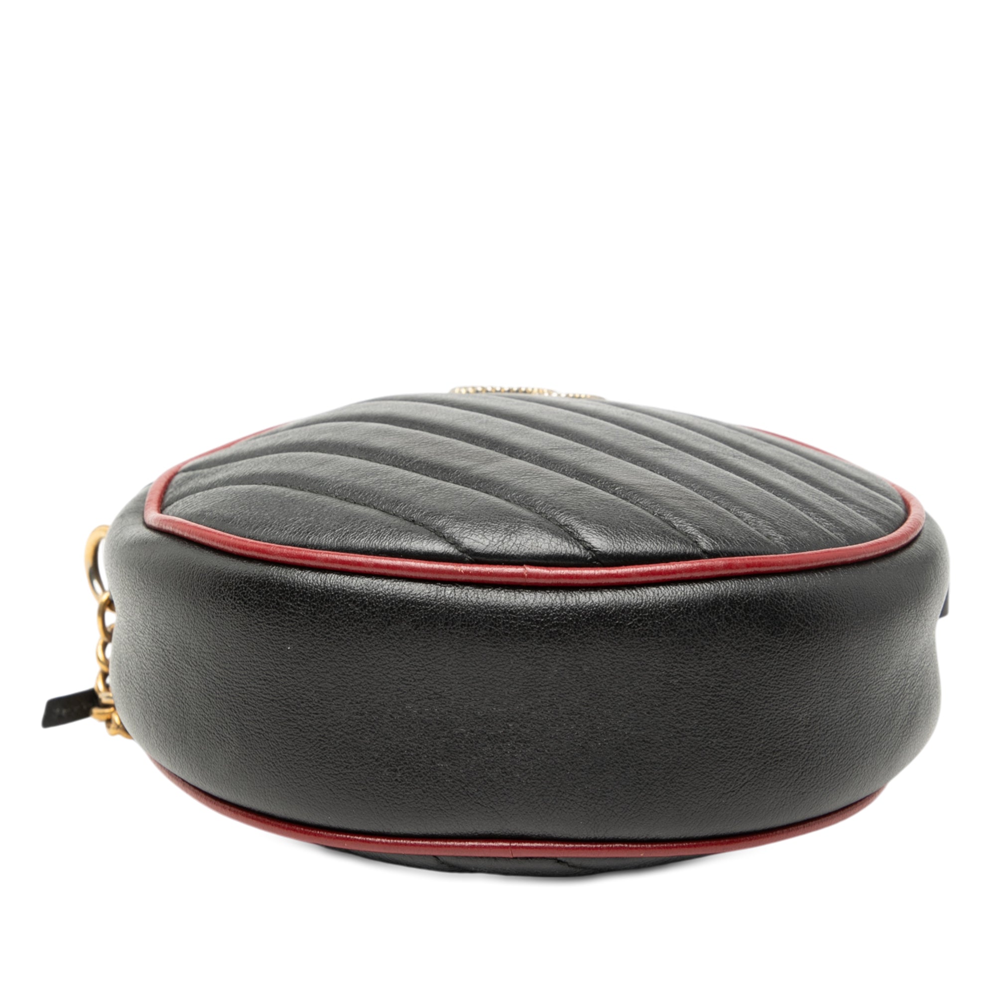 Mini GG Marmont Matelasse Leather Torchon Round Crossbody - Image 3