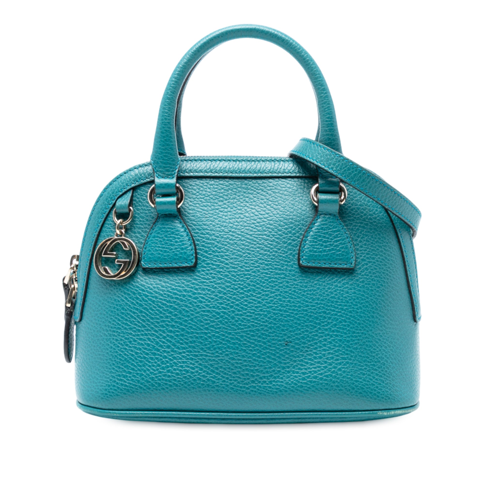 Mini Leather GG Charm Dome Satchel - Image 1