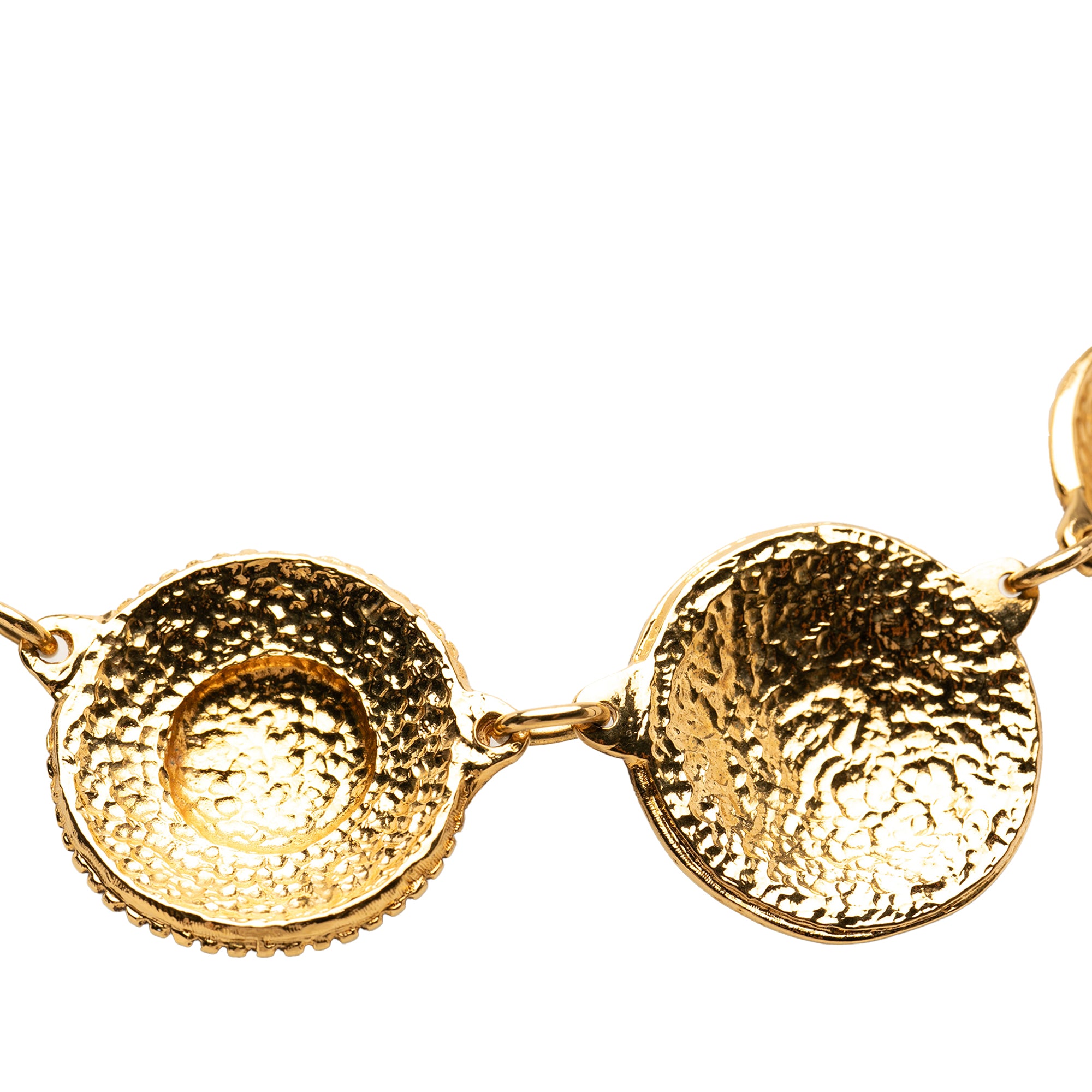 CC Gold Plated Cambon Medallion Necklace - Image 2