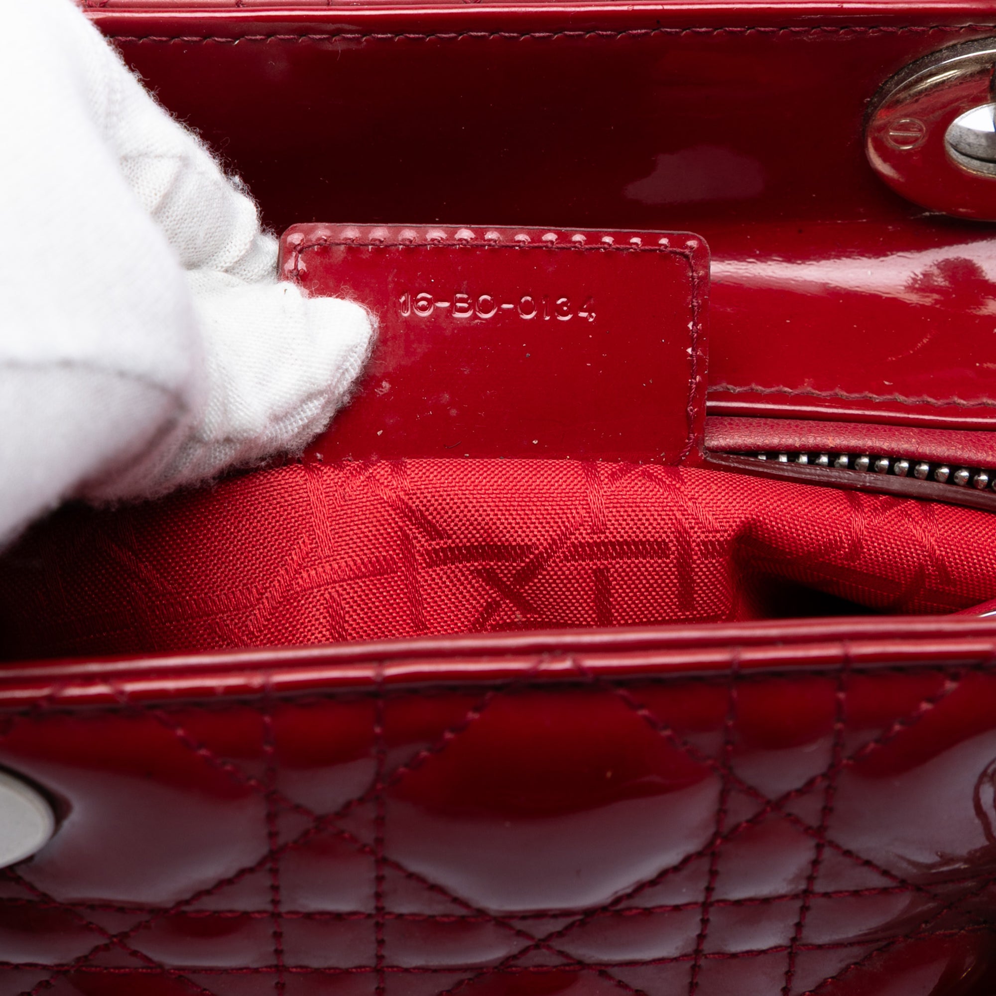Medium Patent Cannage Lady Dior - Image 6