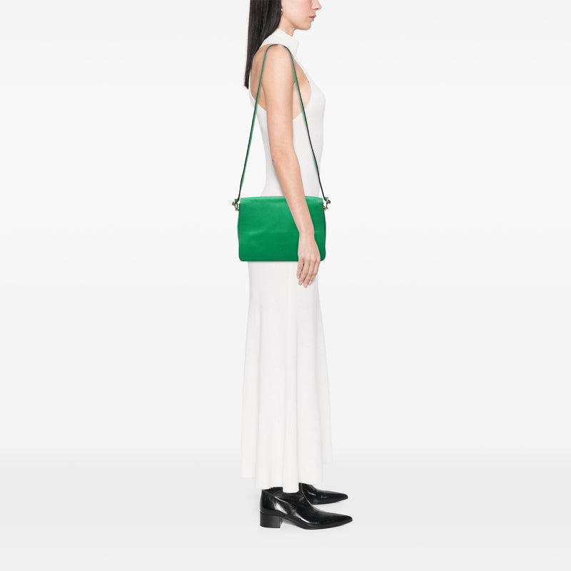 Pebbled Calfskin Anagram Flap Crossbody - Image 7