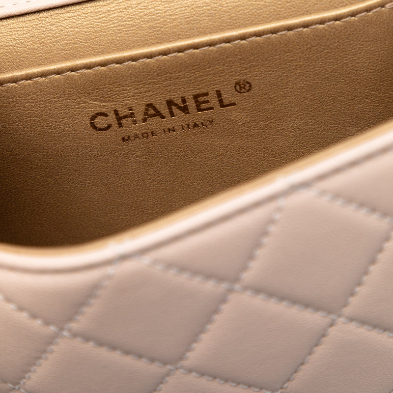 Small Quilted Lambskin Chic Pearls Flap - Image 5